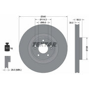 Textar 2 x Internally Vented Brake Discs 92333403