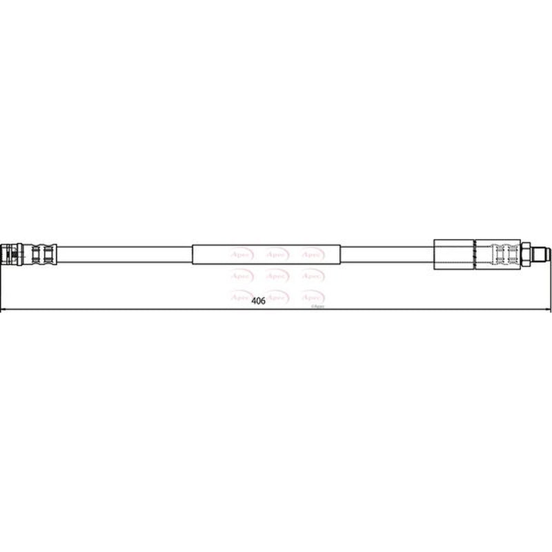 Apec Brake Hydraulic Hose Line Front HOS3677