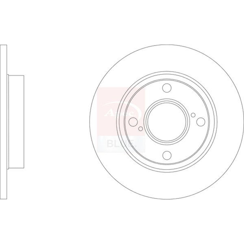Apec 2 x Solid Rear Brake Discs SDK7012