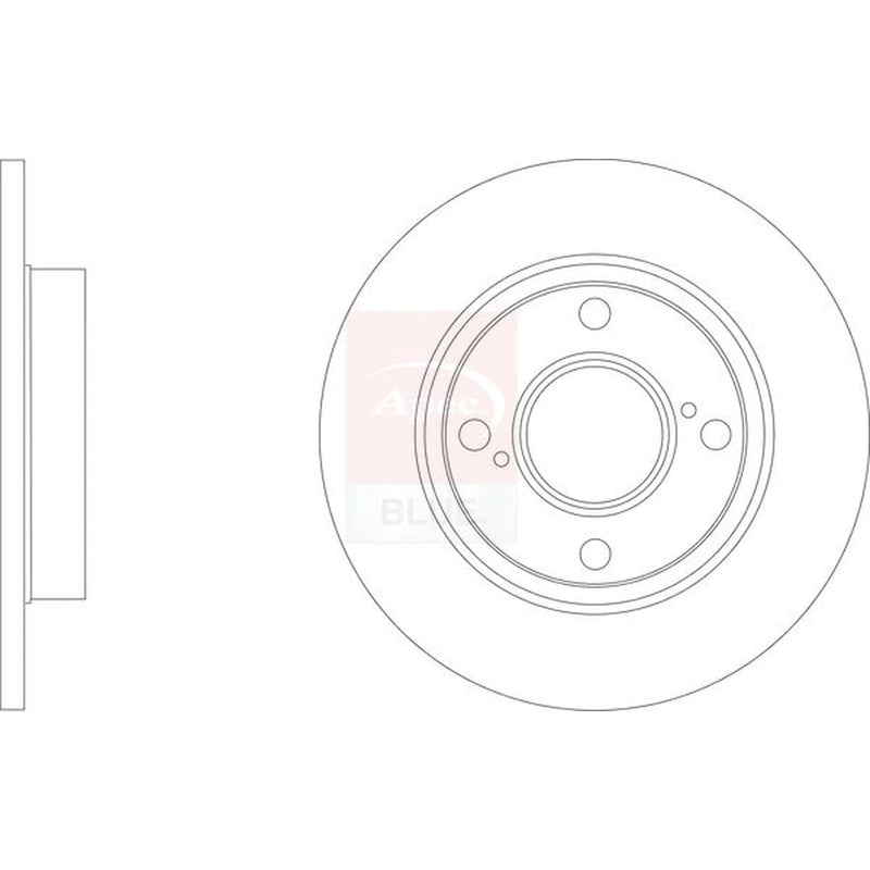 Apec 2 x Solid Rear Brake Discs SDK7012