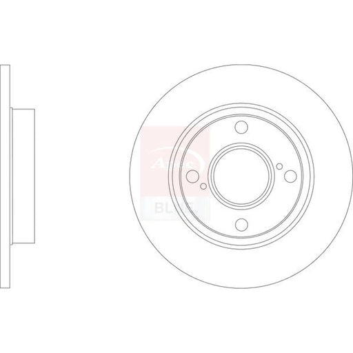 Apec 2 x Solid Rear Brake Discs SDK7012