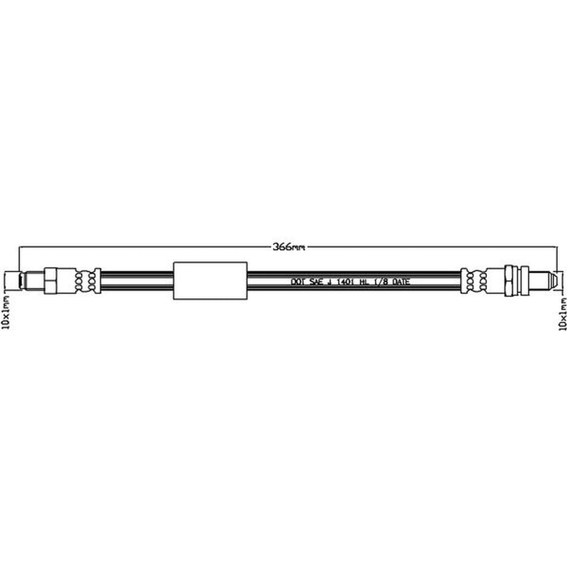 Abtex Brake Hydraulic Hose Line Rear ABH1092