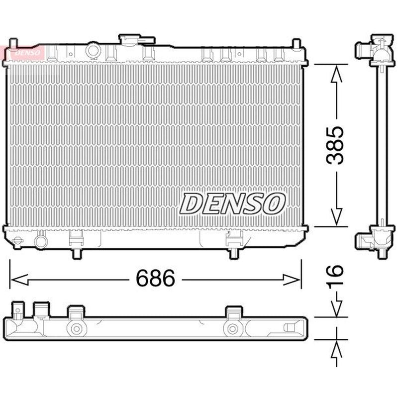 Denso Engine Radiator DRM46034
