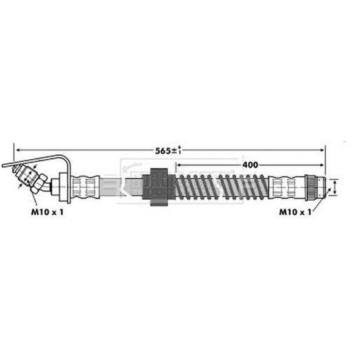 Borg & Beck Brake Hydraulic Hose Line Left BBH6867
