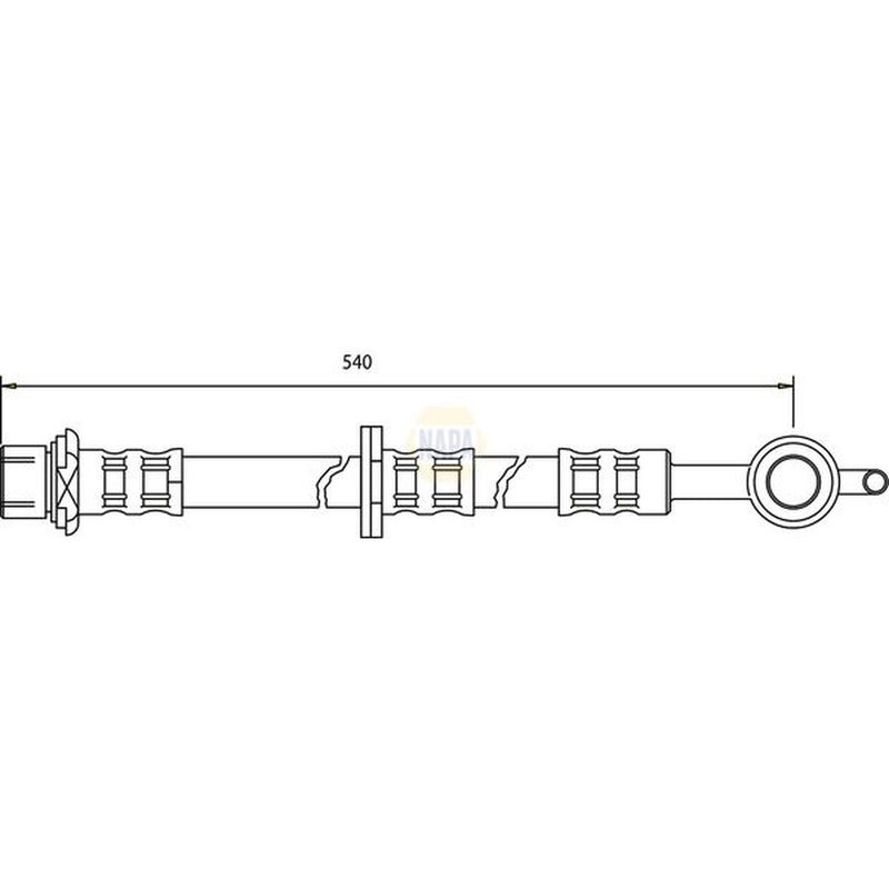 NAPA Brake Hydraulic Hose Line Front Right NBH1116