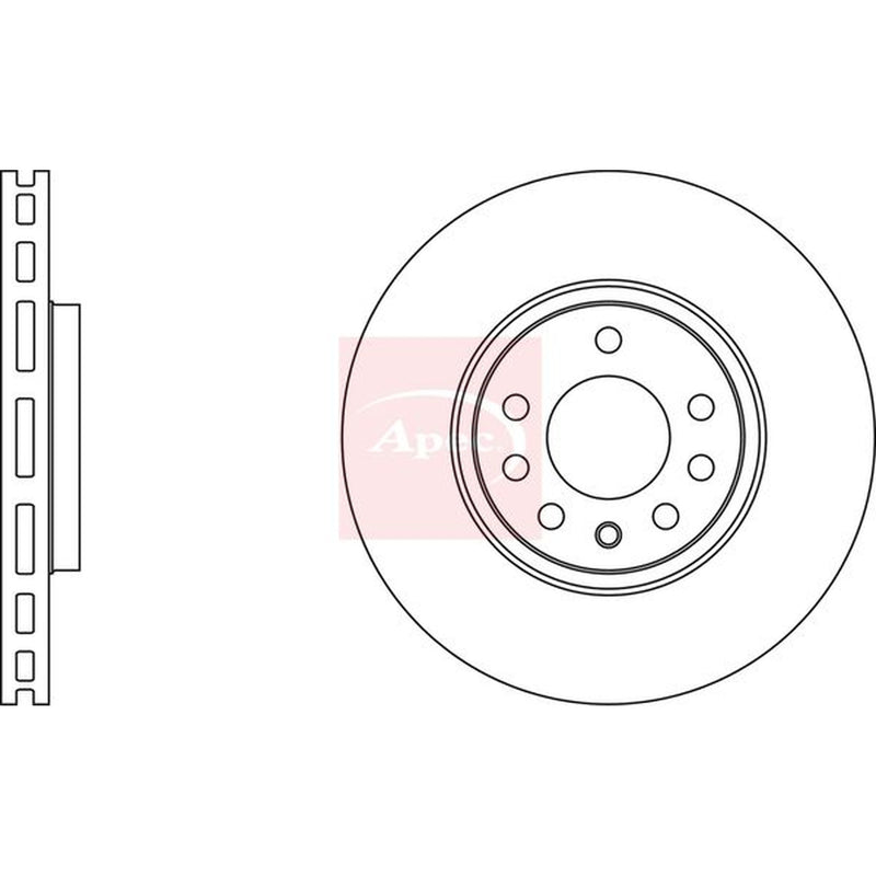 Apec 2 x Vented Front Brake Discs DSK2178