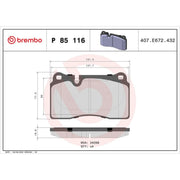 Brembo 4 x Front Brake Pad Set P85116