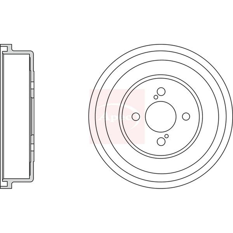 Apec Brake Drum Assembly Rear DRM9973