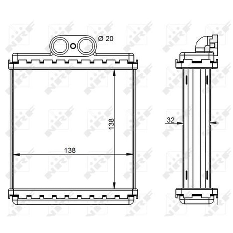 NRF Heater Matrix Core Heat Exchanger 54345