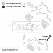 Borg & Beck Intercooler Turbo Charge Air Hose BTH1385