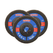 Faithfull Aluminium Oxide Flap Disc 125 x 22mm 120 Grit (3 Pack) - FAIFD12512A3