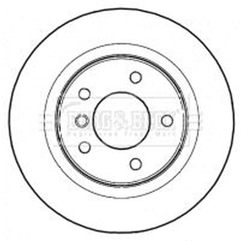 Borg & Beck 2 x Solid Rear Brake Discs BBD4466