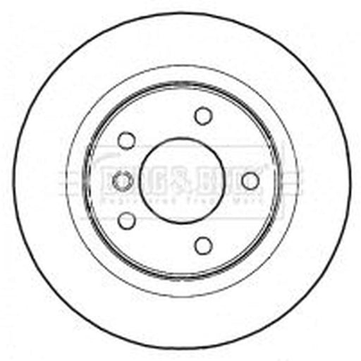 Borg & Beck 2 x Solid Rear Brake Discs BBD4466