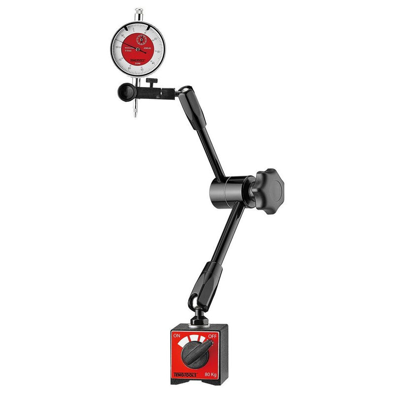 Teng Tools Dial Gauge with Magnetic Stand 0-10mm
