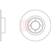 Apec 2 x Solid Front Brake Discs DSK714