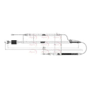 Apec Handbrake Cable Left Rear CAB1607