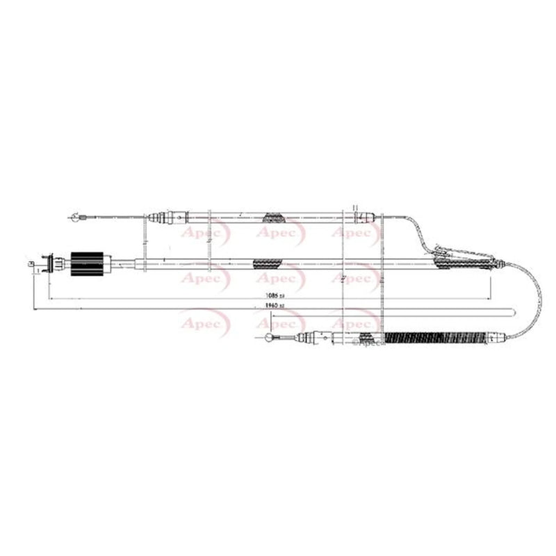 Apec Handbrake Cable Left Rear CAB1607