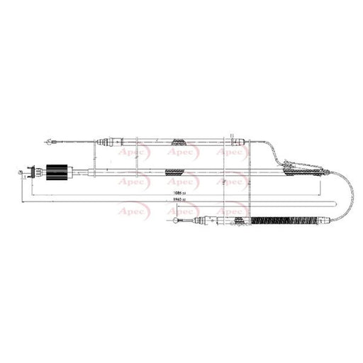 Apec Handbrake Cable Left Rear CAB1607