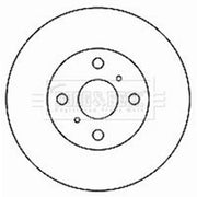 Borg & Beck 2 x Vented Front Brake Discs BBD4167