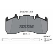 Textar Front Brake Pad Set 2917301