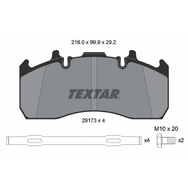 Textar Front Brake Pad Set 2917301