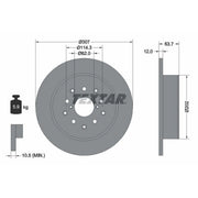 Textar 2 x Solid Rear Brake Discs 92170803