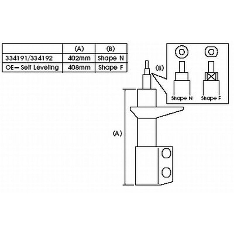 KYB Shock Absorber Damper Strut Rear Left 334192