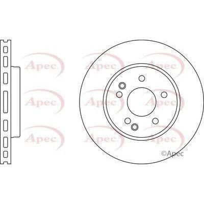 Apec Brake Disc Front Fits Mercedes C Class Clc Clk E Slk Apec  - Town Parts