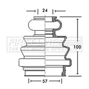 First Line Drive Shaft Bellow Kit Front Left FCB2718