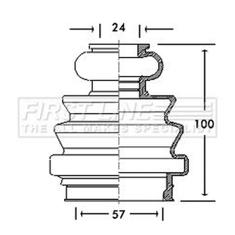 First Line Drive Shaft Bellow Kit Front Left FCB2718