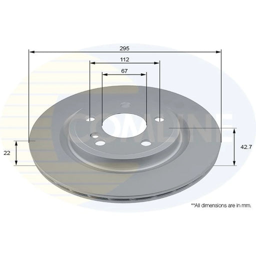 Comline Rear Brake Discs ADC2843V