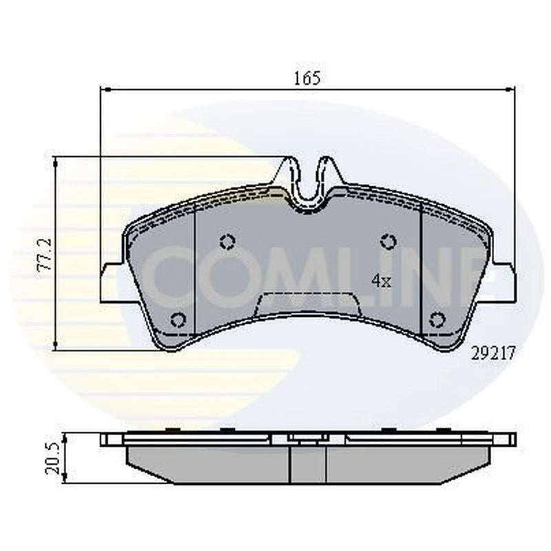Comline 4 x Rear Brake Pad Set CBP01575
