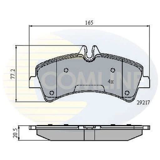 Comline 4 x Rear Brake Pad Set CBP01575