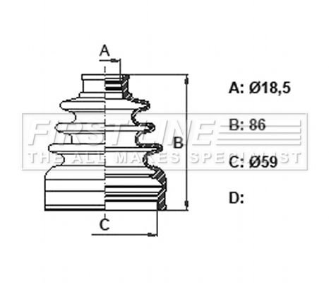 First Line Drive Shaft Bellow Kit Front Left
