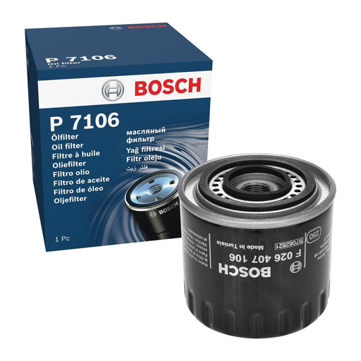 Genuine Bosch Car Oil Filter P7106 Fits Renault Espace Td - 2.2 - 96-00 F0264071 Bosch  - Town Parts