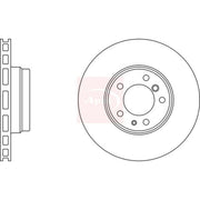Apec 2 x Vented Front Brake Discs DSK2006