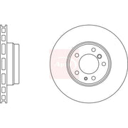 Apec 2 x Vented Front Brake Discs DSK2006