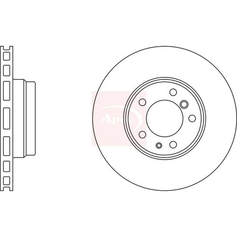 Apec 2 x Vented Front Brake Discs DSK2006