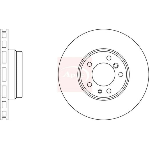 Apec 2 x Vented Front Brake Discs DSK2006
