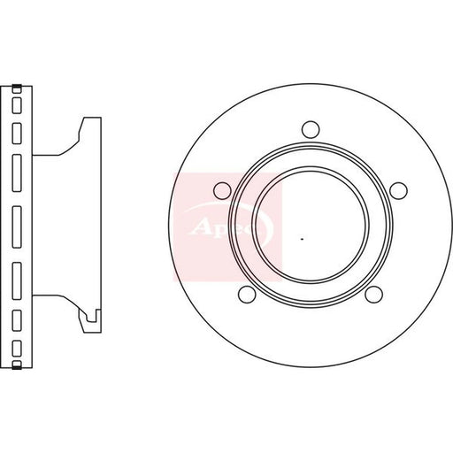 Apec 2 x Vented Rear Brake Discs DSK3032