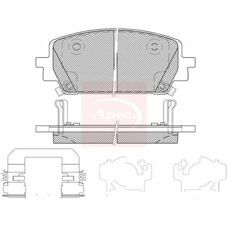 Apec Front Brake Pad Set PAD2407