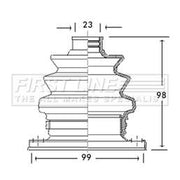 First Line Drive Shaft Bellow Kit Front Left FCB2766