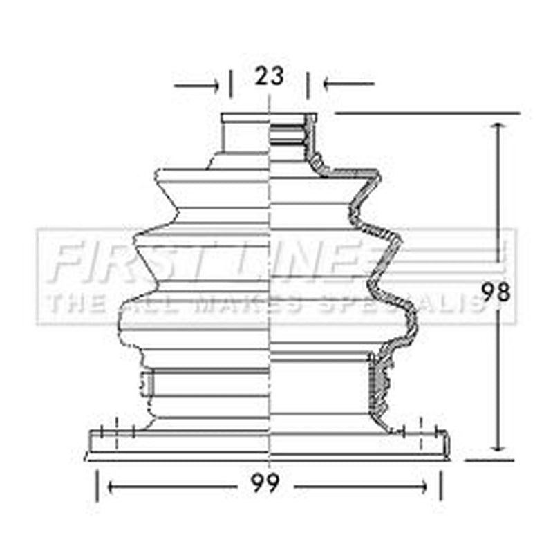 First Line Drive Shaft Bellow Kit Front Left FCB2766