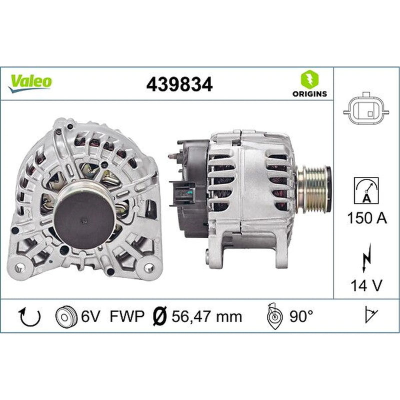 Valeo Car Alternator 12V 439834