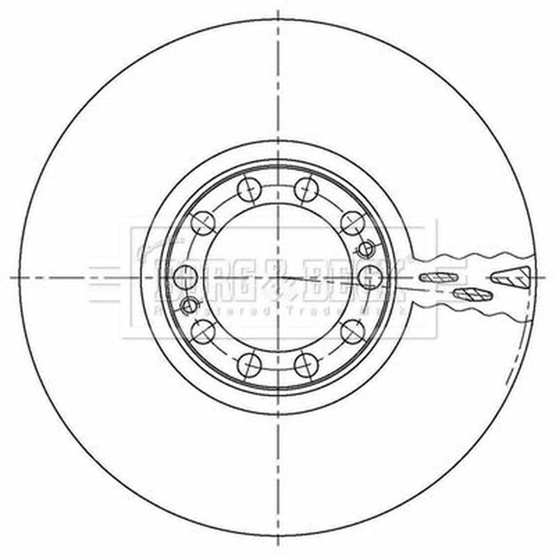 Borg & Beck 2 x Vented Front Brake Discs BBD32932