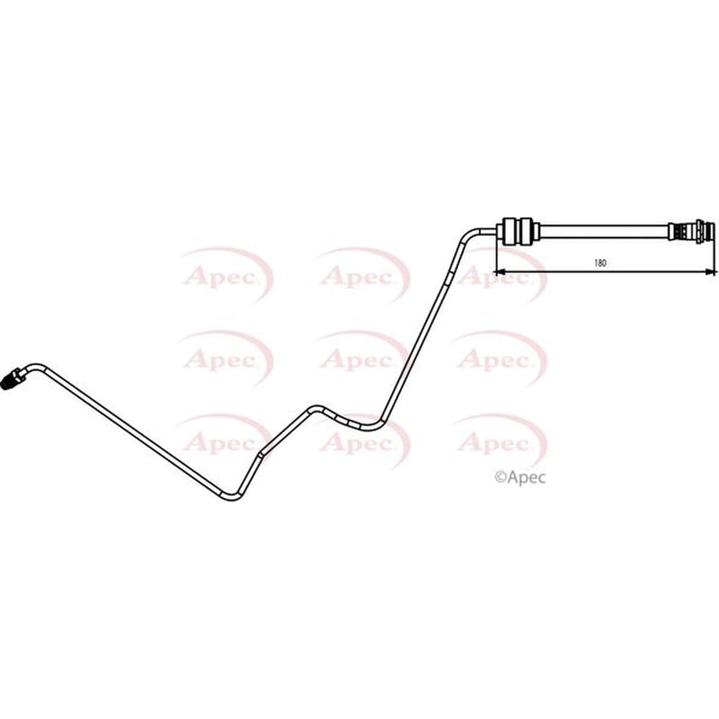 Apec Brake Hydraulic Hose Line Rear Left HOS3836