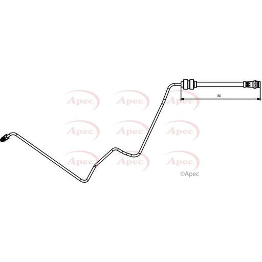 Apec Brake Hydraulic Hose Line Rear Left HOS3836