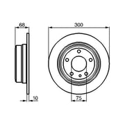 Bosch 2 x Solid Rear Brake Discs 0 986 478 323