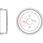 Apec Brake Drum Assembly Rear DRM9133