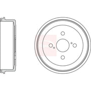Apec Brake Drum Assembly Rear DRM9133